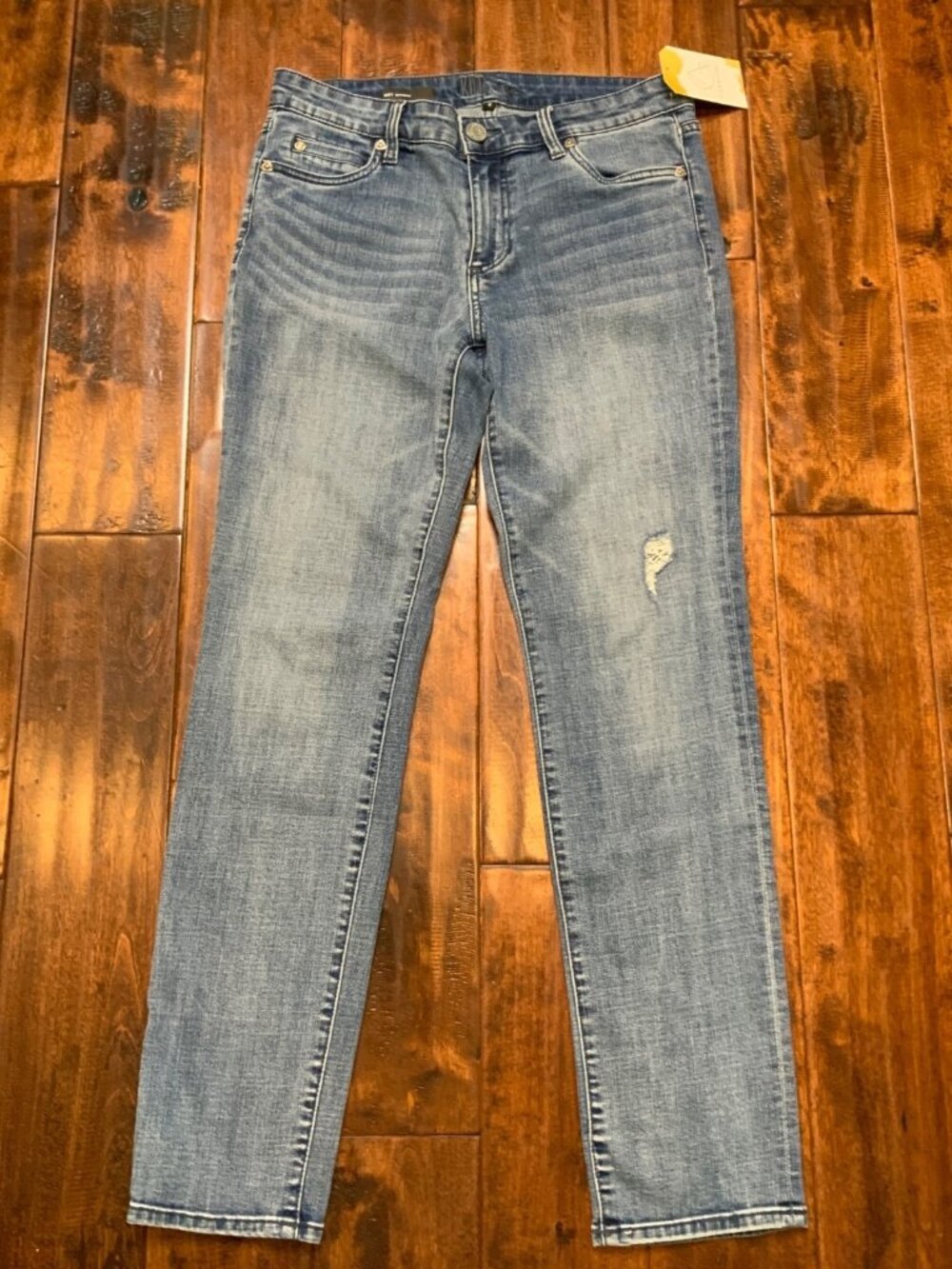 KUT From The Kloth Blue Distressed Denim Katy Boyfriend Jeans, Size 4